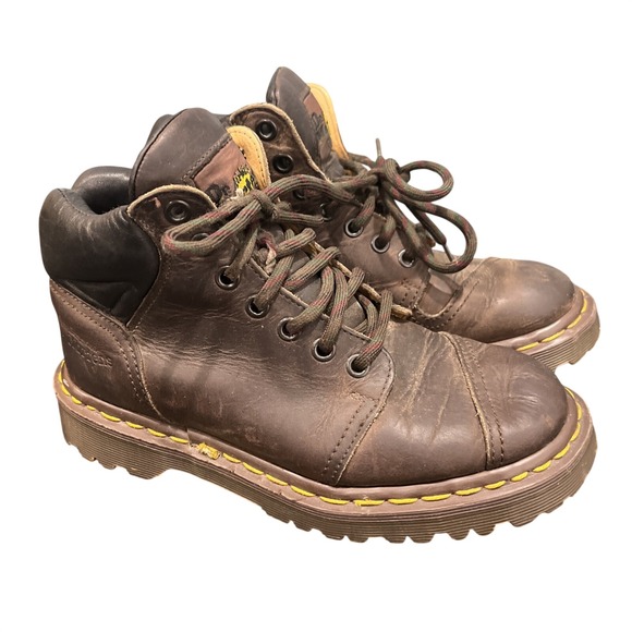 Dr. Martens Other - Dr.‎ Martens Boots Kids 3 Brown 8072 Made in England Leather Padded Collar Lug